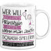 Squash-Spielerin Tasse Geschenk Spruch Wer Will Schon Prinzessin Sein Wenn Man Auch Squash-Spielerin Sein Kann Weiß Trendation