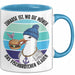 Nordsee Tasse Geschenk Zuhause Ist Wo Die Möwen Das Fischbrötchen Klauen Geschenkidee Sylt Norderney Blau Trendation