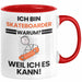 Skateboarder Geschenk Tasse Lustiger Spruch Ich Bin Skateboarder Warum Weil Ich Es Kann Geschenkidee Bester Skateboarder Geburtstag Kaffee-Becher Rot Trendation