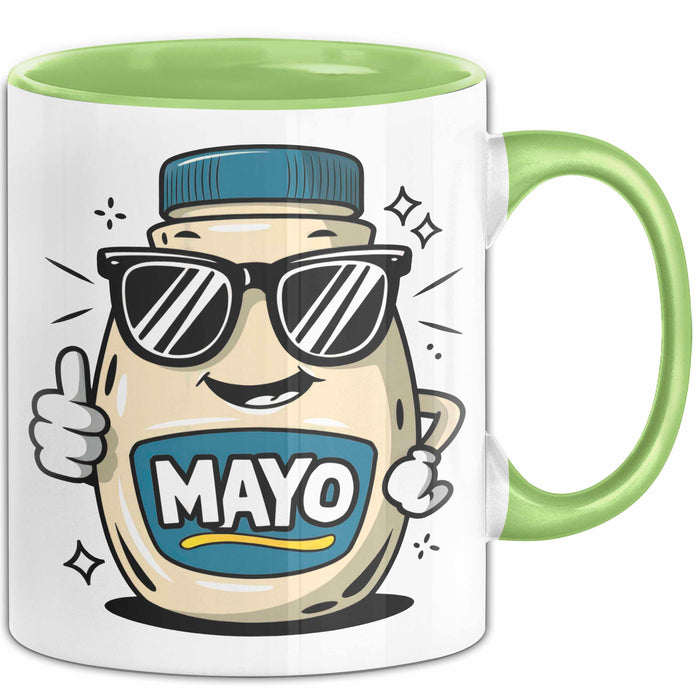Mayo Süchtiger Tasse Geschenkidee für Cremiger Aufstrich Fan Grün Trendation