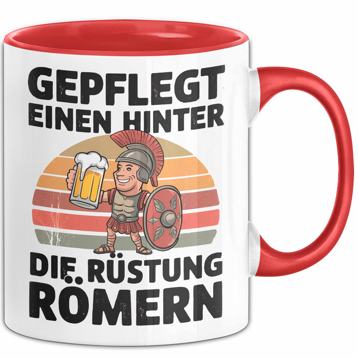 Bierliebhaber Biertrinker Faultier Tasse Geschenk Lustige Geschenkidee Spruch Gepflegt Einen Hinter Die Rüstung Römern Rot Trendation