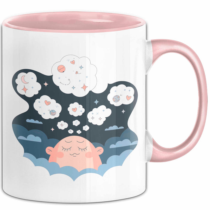 Tagträumer Tasse Geschenkidee für Fantasie Fan Rosa Trendation