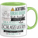 Schlagzeugerin Tasse Geschenk Lustiger Spruch Bitte Erheben Sie Sich Seine Majestät Die Schlagzeugerin Betritt Den Raum Grün Trendation