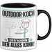 Outdoor-Koch Tasse Geschenk für Outdoor-Koch Der Mann Der Alles Kann Geschenkidee zum Geburtstag Schwarz Trendation