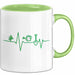 Garten Pflanzen Gärtner Herzschlag Tasse Geschenk Lustige Geschenkidee Spruch Grün Trendation