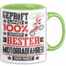 Motorradfahrer Geschenk Lustiger Spruch für Motorradfahrer Geschenkidee Bester Motorradfahrer Der Welt Grün Trendation
