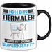 Tiermaler Tasse Geschenk für Tiermaler Geburtstag Lustiger Spruch Kaffee-Becher Was Ist Deine Superkraft Schwarz Trendation