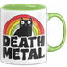 Death Metal Tasse Geschenk Katze Becher Geschenkidee Humor Katzen-Liebhaber Grün Trendation
