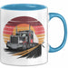 Lkw Fahrer Tasse Geschenkidee für Trucker Lustiger Spruch Blau Trendation