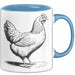 Huhn Tier Bauer Tasse Becher Geschenk Lustige Geschenkidee Spruch Blau Trendation