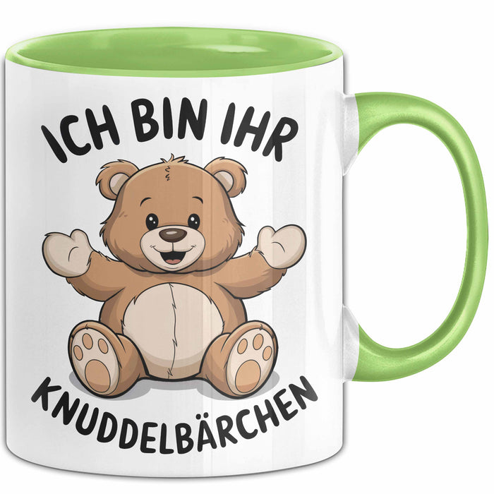 Teddybär Valentinstag Tasse Geschenk Kuscheliger kleiner Bär Grün Trendation