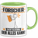 Forscher Tasse Geschenk für Forscher Der Mann Der Alles Kann Geschenkidee zum Geburtstag Grün Trendation