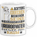 Urgroßvater Geschenk Tasse Lustiger Spruch Erheben Sie Sich Der Urgroßvater Betritt den Raum Weiß Trendation