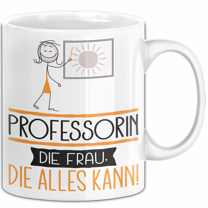 Professorin Geschenk Tasse Becher Die Frau Die Allen Kann Geschenkidee für eine Professorin Lustig Weiß Trendation