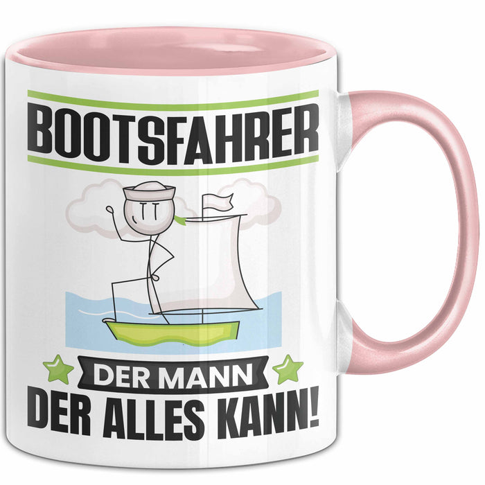 Bootsfahrer Tasse Geschenk für Bootsfahrer Der Mann Der Alles Kann Geschenkidee zum Geburtstag Rosa Trendation