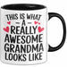 Oma Tasse Geschenk This Is What Awesome Grandma Looks Like Geschenkidee Schwarz Trendation