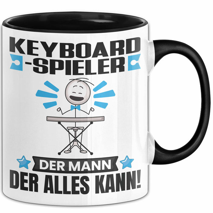 Keyboard-Spieler Tasse Geschenk für Keyboard-Spieler Der Mann Der Alles Kann Geschenkidee zum Geburtstag Schwarz Trendation
