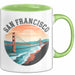 Francisco Kalifornien USA Tasse Geschenk Lustige Geschenkidee Spruch Grün Trendation