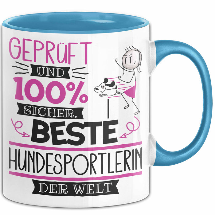 Hundesportlerin Geschenk Becher Tasse Gott Schuf Alle Menschen Gleich Nur Die Besten Durfeten Hundesportlerin Werden Geschenkidee Lustig Blau Trendation
