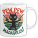 Katzen Tasse Geschenk Pew Pew Madafakas Geschenkidee Lustig Katze Weiß Trendation