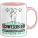Schwiegersohn Geschenk Tasse Ich Bin Schwiegersohn Aber Sag Doch Einfach Superheld Lustige Geschenkdiee für Schwiegersohn Kaffee-Becher Rosa Trendation
