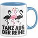 Flamingo Tier Tasse Geschenk Lustige Geschenkidee Spruch Tanz Aus Der Reihe Blau Trendation