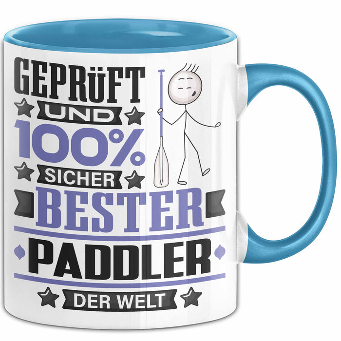 Paddler Geschenk Lustiger Spruch für Paddler Geschenkidee Bester Paddler Der Welt Blau Trendation
