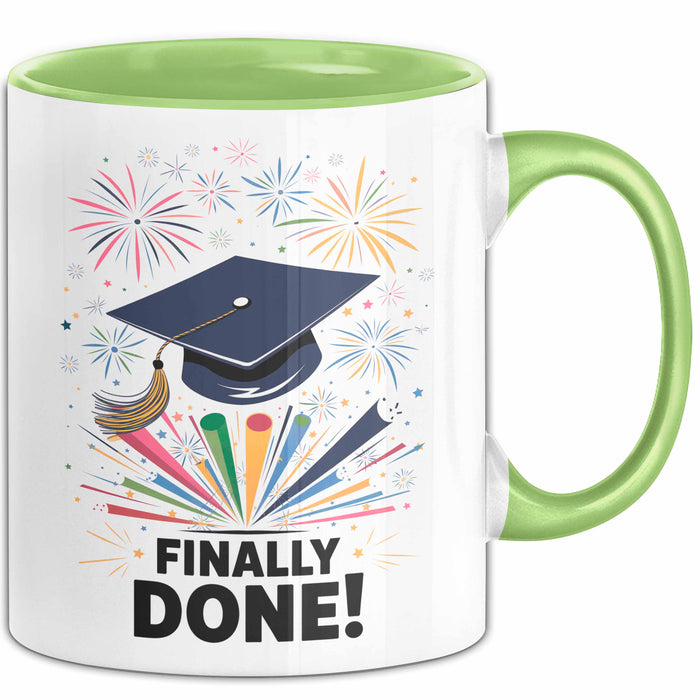 Abschluss Tasse Geschenk Lustige Geschenkidee Spruch Für Neue Absolventen Grün Trendation
