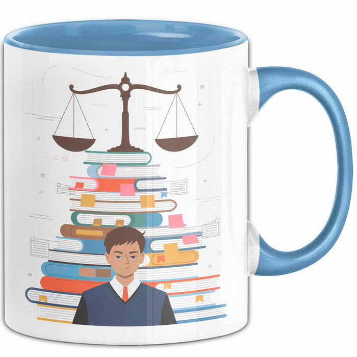 Jurastudent Tasse Geschenk Lustige Geschenkidee Spruch Für Juristische Köpfe Blau Trendation