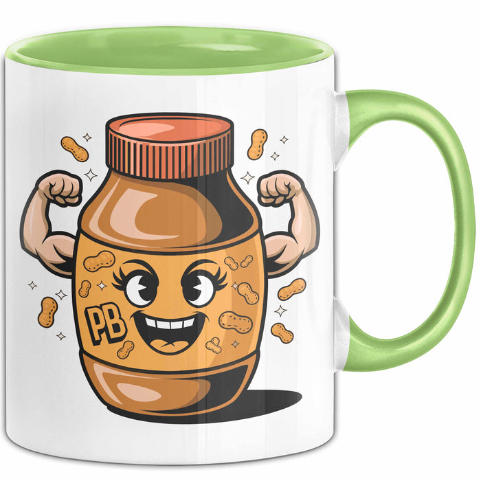 Nussbutter Fan Tasse Geschenkidee für Aufstrich Liebhaber Grün Trendation