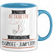 Bungee-Jumperin Tasse Geschenk Becher Stark Attraktiv Furchtlos Bungee-Jumperin Lustige Geschenkidee Blau Trendation