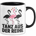 Flamingo Tier Tasse Geschenk Lustige Geschenkidee Spruch Tanz Aus Der Reihe Schwarz Trendation