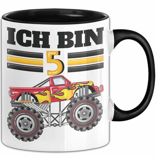 5. Geburtstag Geschenk Tasse Becher Jungs Trucks Geburtstagsgeschenk Ich Bin 5 Schwarz Trendation
