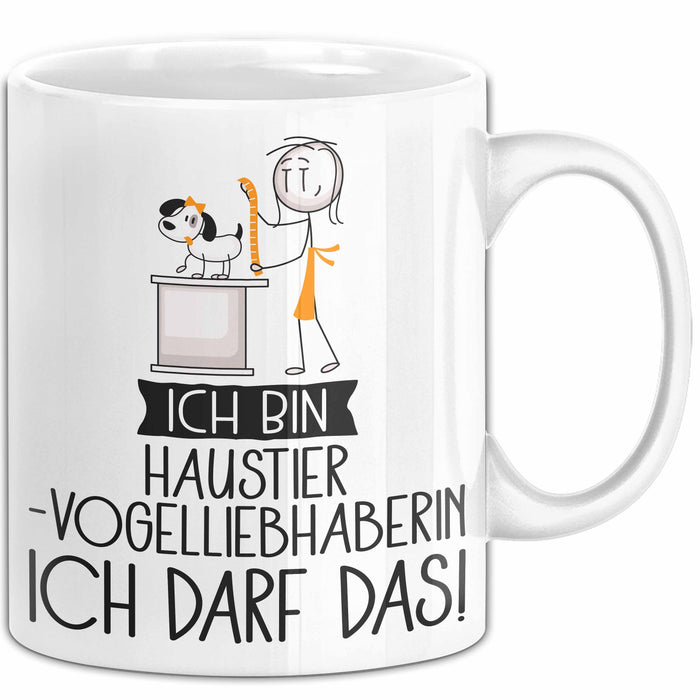 Geschenk für Haustier-Modedesignerin Tasse Lustige Geschenkidee Geburtstag Ich Bin Haustier-Modedesignerin Ich Darf Das Weiß Trendation