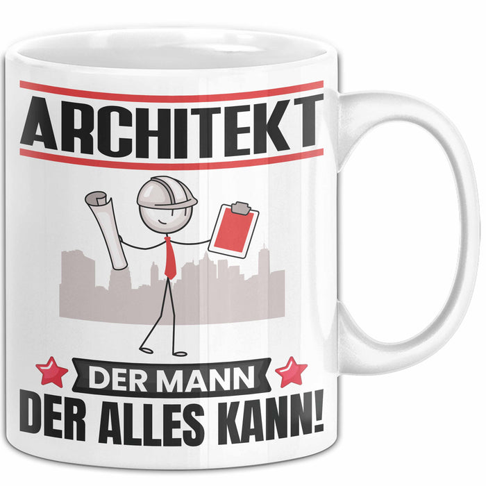 Architekt Tasse Geschenk für Architekt Der Mann Der Alles Kann Geschenkidee zum Geburtstag Weiß Trendation