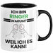 Ringer Geschenk Tasse Lustiger Spruch Ich Bin Ringer Warum Weil Ich Es Kann Geschenkidee Bester Ringer Geburtstag Kaffee-Becher Trendation