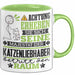 Katzenliebhaber Geschenk Tasse Lustiger Spruch Erheben Sie Sich Der Katzenliebhaber Betritt den Raum Grün Trendation