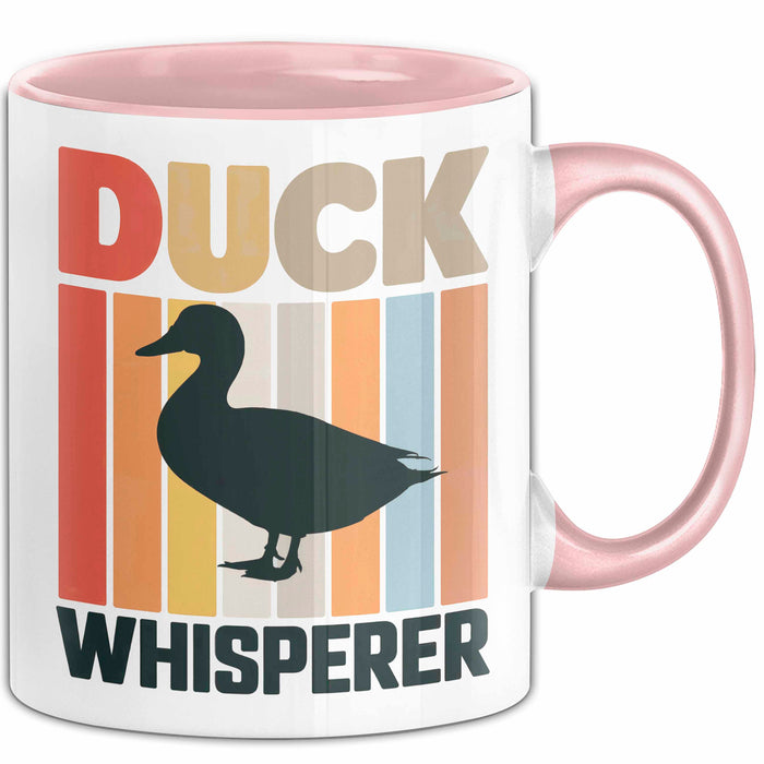 Quietscheente Tier Tasse Geschenk Lustige Geschenkidee Spruch Entenflüsterer Rosa Trendation