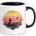 Angelliebhaber Fischer Retro Tasse Geschenk Lustige Geschenkidee Spruch Schwarz Trendation