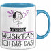 Geschenk für Musikfan Tasse Lustige Geschenkidee Geburtstag Ich Bin Musikfan Ich Darf Das Blau Trendation