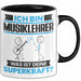 Musiklehrer Tasse Geschenk für Musiklehrer Geburtstag Lustiger Spruch Kaffee-Becher Was Ist Deine Superkraft Schwarz Trendation