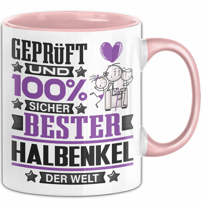 Halbenkel Geschenk Lustiger Spruch für Halbenkel Geschenkidee Bester Halbenkel Der Welt Rosa Trendation