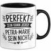 Petra-Marie Tasse Geschenk Perfekt Sein Kann Jeder Geschenkidee Geburtstag Schwarz Trendation