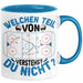 Eishockey Trainer Geschenk Tasse Coach Eis-Hockey Spieler Geschenkidee Eishockeyspieler Geschenkdiee Welchen Teil Von Verstehst Du Nicht Kaffee-Becher Blau Trendation