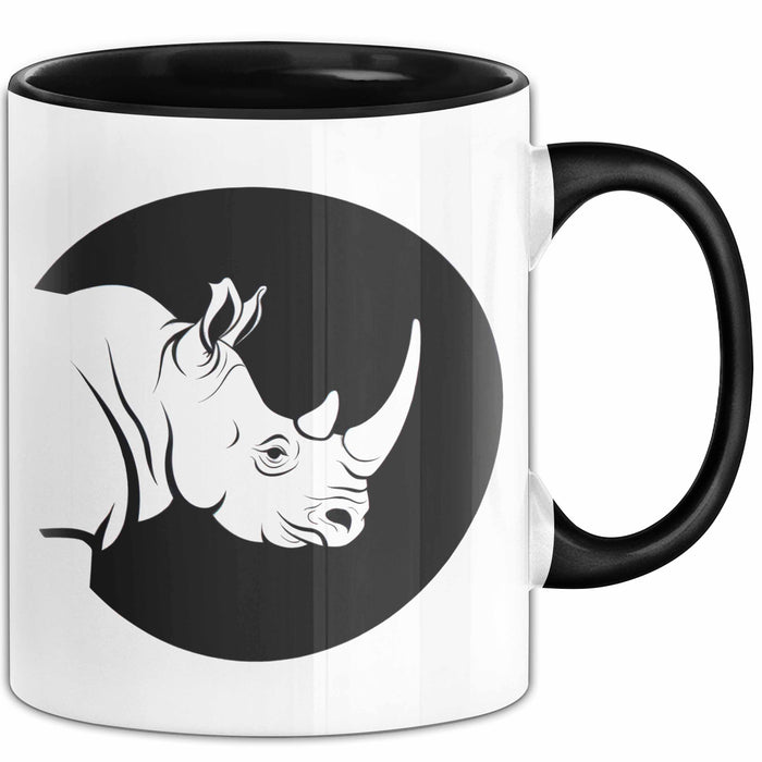 Nashorn Tasse Geschenk Lustige Geschenkidee Spruch Schwarz Trendation