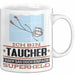 Taucher Geschenk Tasse Ich Bin Taucher Aber Sag Doch Einfach Superheld Lustige Geschenkdiee für Taucher Kaffee-Becher Weiß Trendation