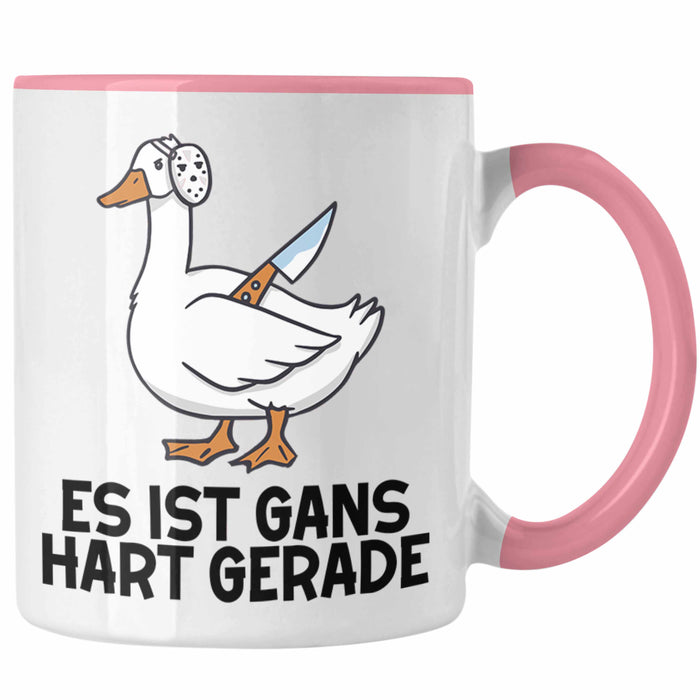 Dank Meme Tasse Ganz Gans Besitzer Wortspiel Es Ist Gans Hart Gerade Geschenkidee Depressionen Rosa Trendation