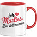 Marlies Tasse Geschenk Ich Bin Vollkommen Marlies Geschenkidee Geburtstag Rot Trendation