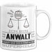 Anwalt Geschenk Tasse Ich Bin Anwalt Aber Sag Doch Einfach Superheld Lustige Geschenkdiee für Anwalt Kaffee-Becher Weiß Trendation