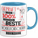 Beste Vogelforscherin Der Welt Tasse Geschenk für Eine Vogelforscherin Geprüft Und Sicher Geschenkidee Geburtstag Weihnachten Blau Trendation